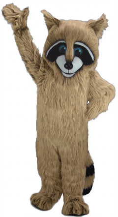 Raccoon Mascot - Long fur / Tan mascot costume