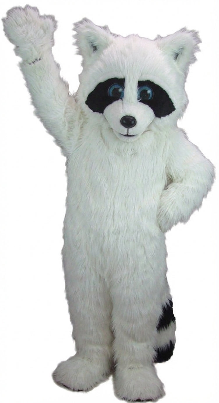 Raccoon Mascot - Long fur / White mascot costume