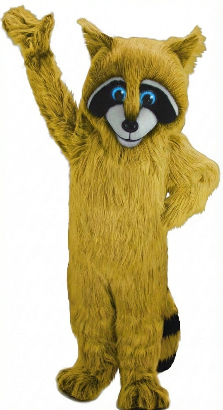 Raccoon Mascot - Long fur / Yellow mascot costume