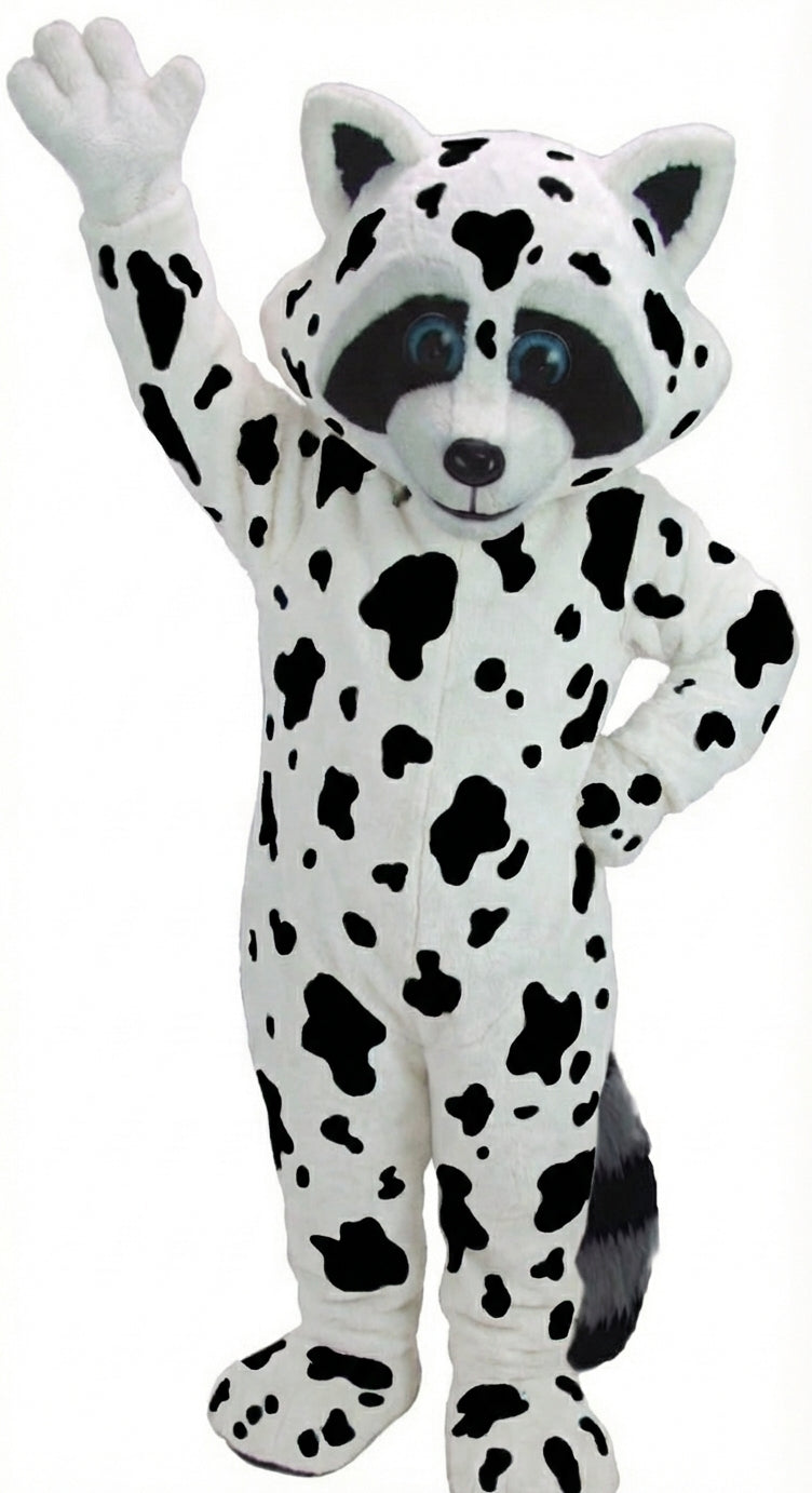 Raccoon Mascot - Short fur / Dalmatian mascot costume