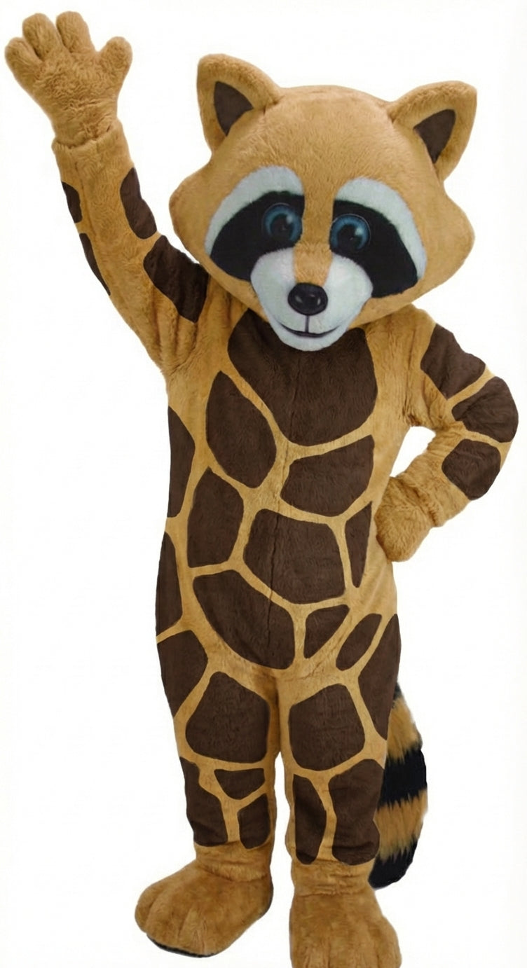 Raccoon Mascot - Short fur / Giraffe mascot costume