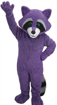 Raccoon Mascot - Short fur / Purple mascot costume