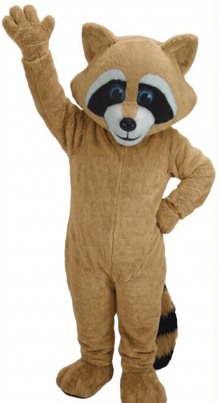 Raccoon Mascot - Short fur / Tan mascot costume