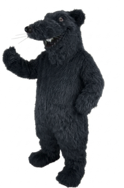 Rat Mascot - long fur Black