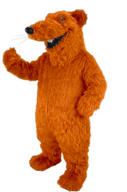 Rat Mascot - long fur Bright Orange