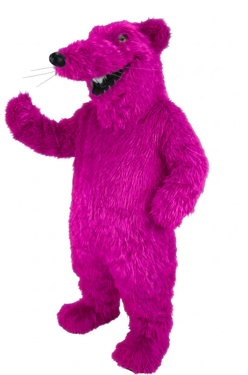 Rat Mascot - long fur Bright Pink