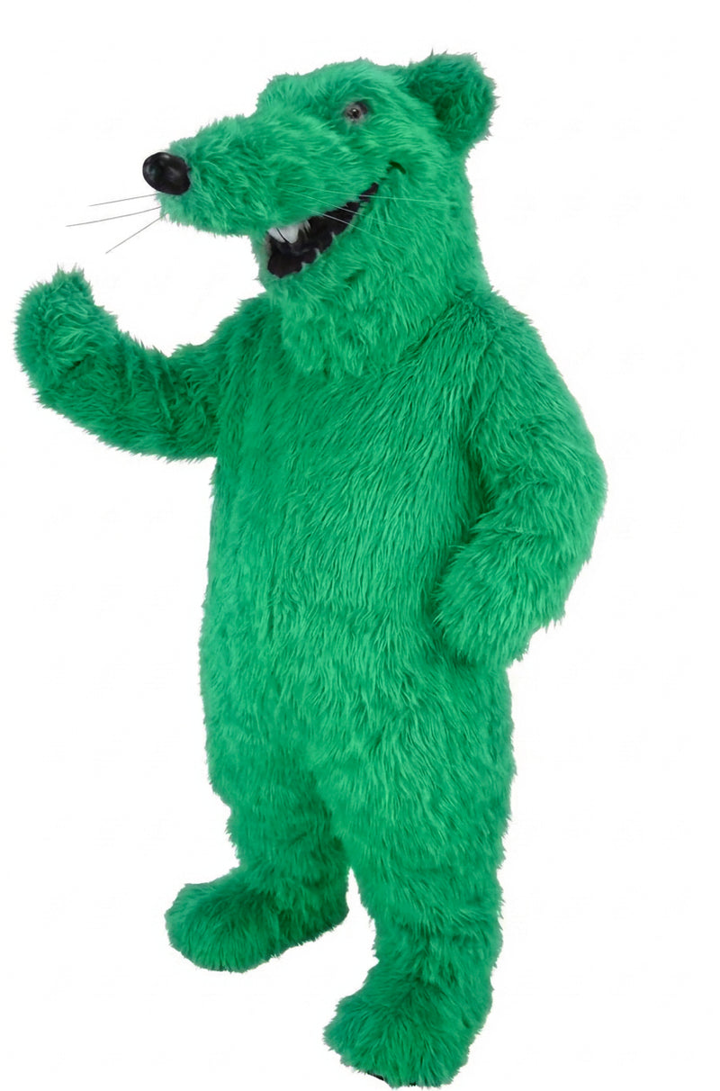 Rat Mascot - long fur Lime
