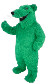 Rat Mascot - long fur Lime