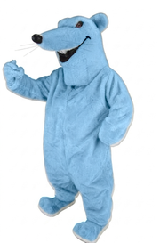 Rat Mascot - short fur Light Blue