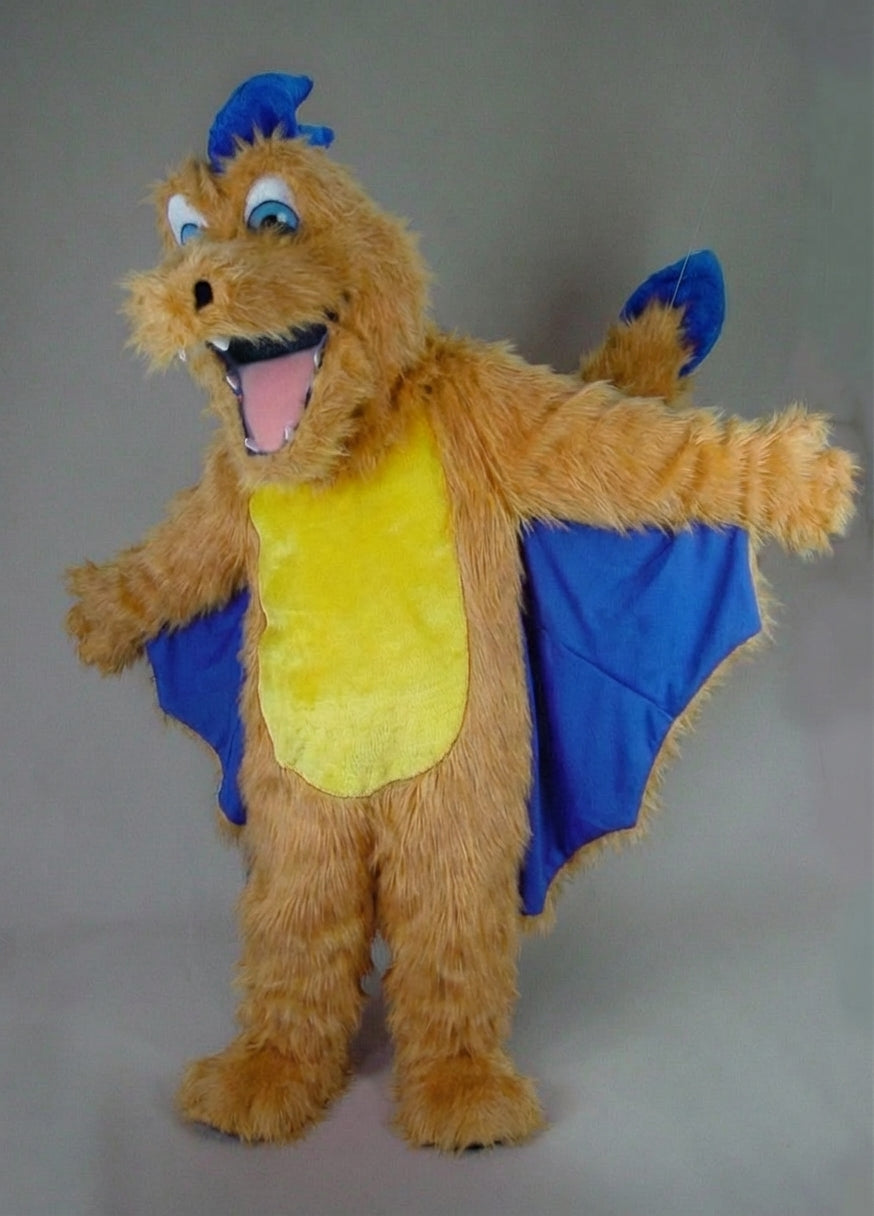 Red Dragon Mascot - Long fur / Tan mascot costume