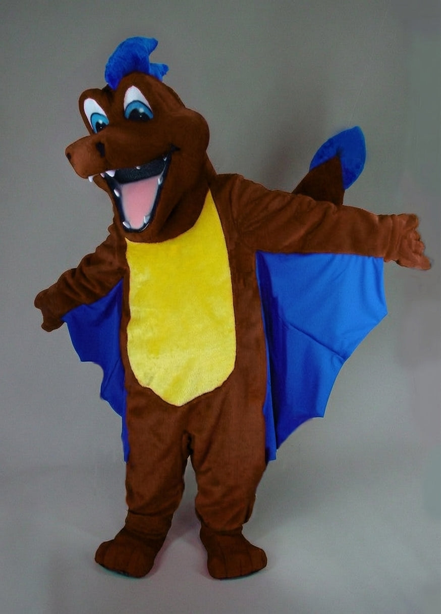 Red Dragon Mascot - Short fur / Chocolate Brown mascot costume
