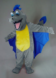 Red Dragon Mascot - Short fur / Grey mascot costume
