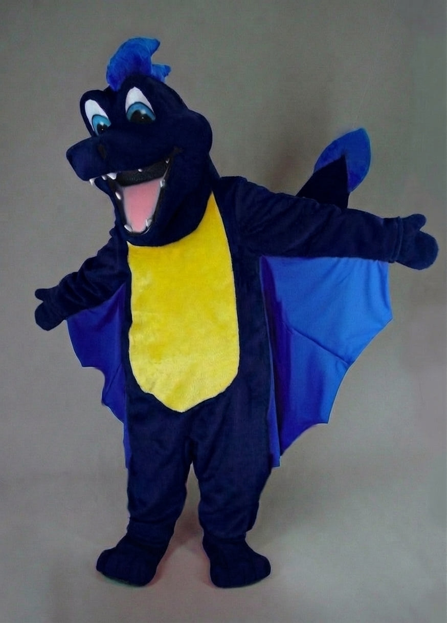 Red Dragon Mascot - Short fur / Navy Blue mascot costume