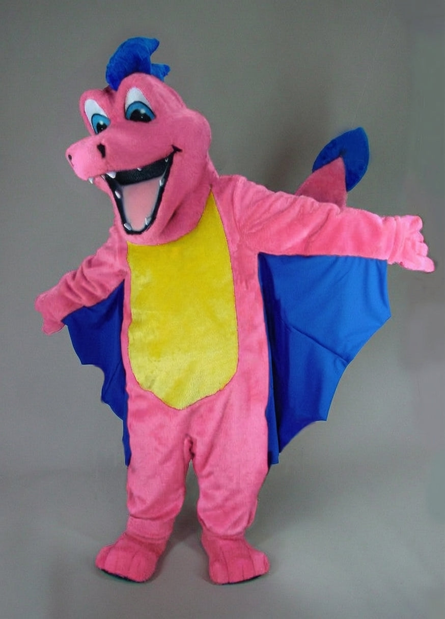 Red Dragon Mascot - Short fur / Pink mascot costume