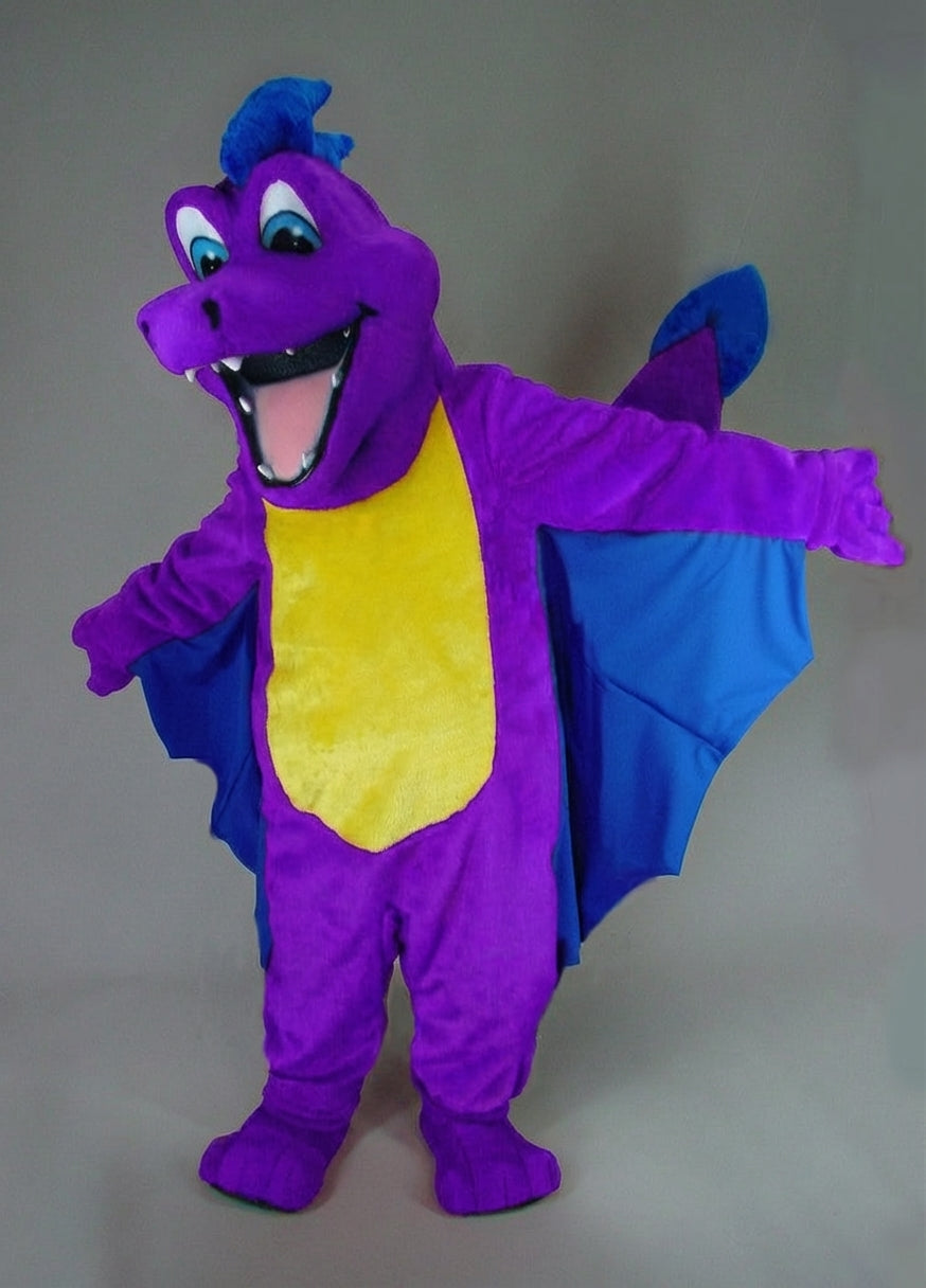 Red Dragon Mascot - Short fur / Purple mascot costume
