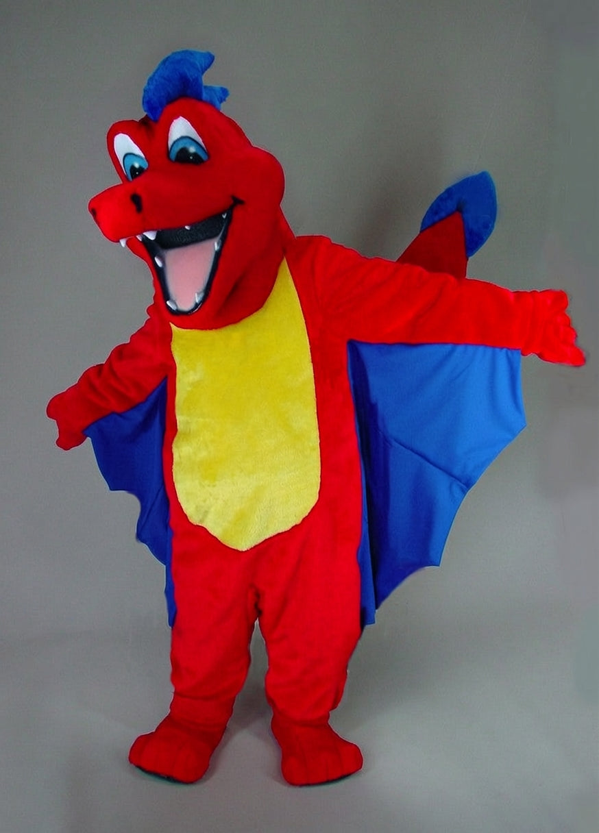 Red Dragon Mascot - Short fur / Red mascot costume