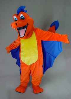 Red Dragon Mascot - Short fur / Tiger Orange mascot costume