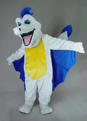 Red Dragon Mascot - Short fur / White mascot costume