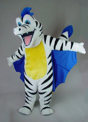 Red Dragon Mascot - Short fur / Zebra mascot costume
