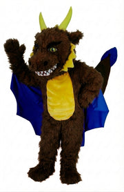 Red Dragon Mascot (Thermolite) - Long fur / Dark Brown mascot costume