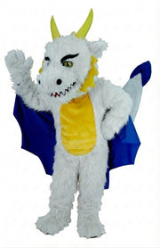 Red Dragon Mascot (Thermolite) - Long fur / White mascot costume