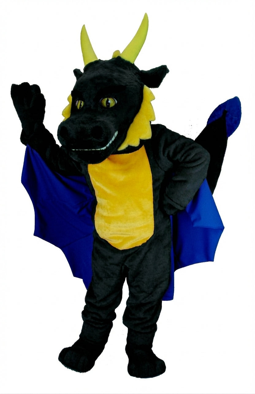 Red Dragon Mascot (Thermolite) - Short fur / Black mascot costume