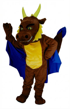 Red Dragon Mascot (Thermolite) - Short fur / Chocolate Brown mascot costume
