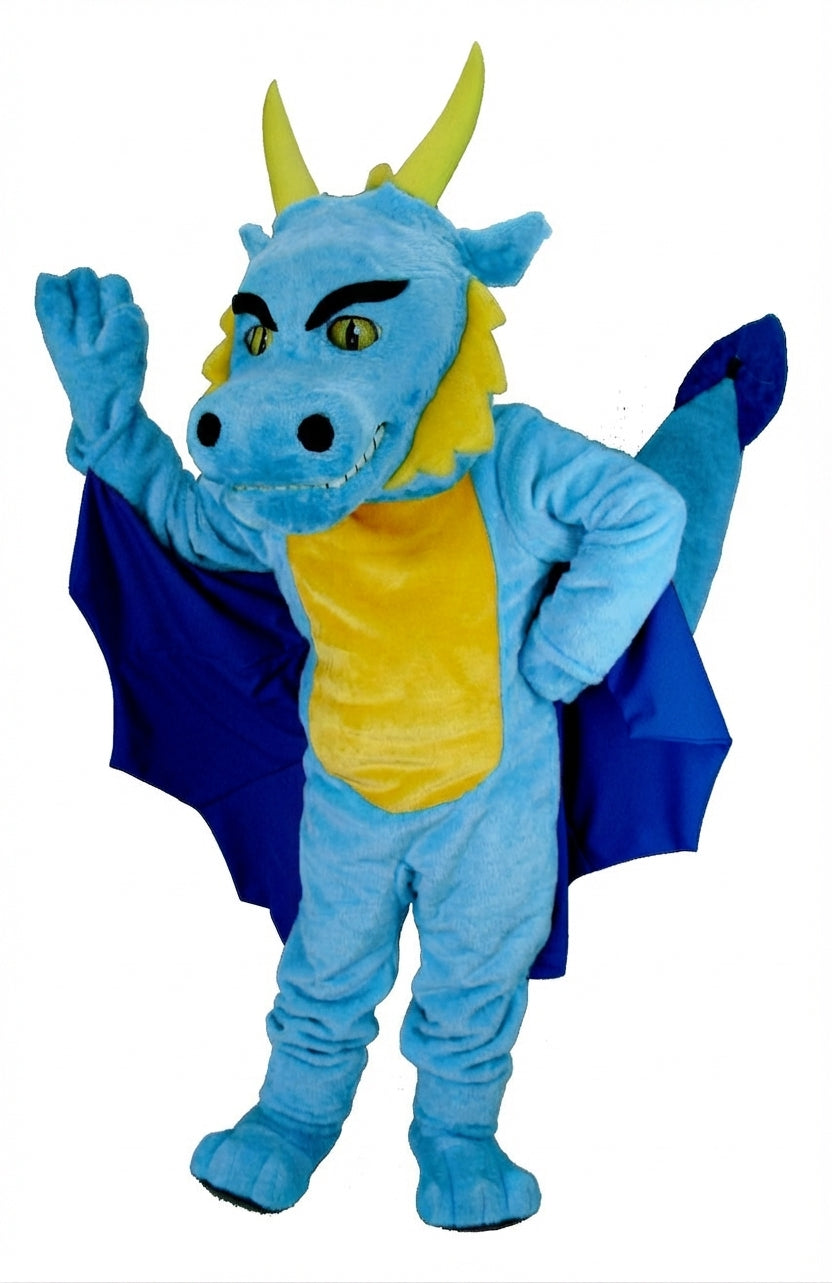 Red Dragon Mascot (Thermolite) - Short fur / Light blue mascot costume