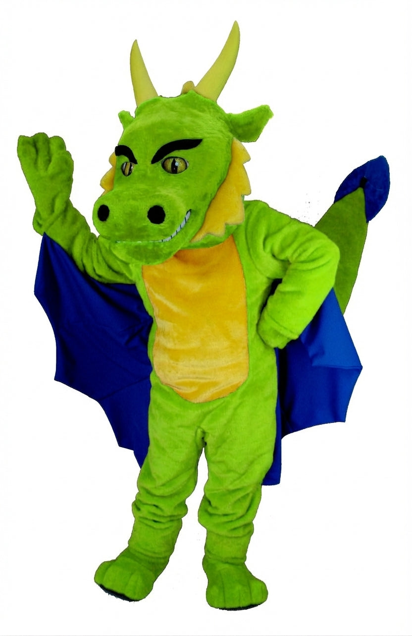 Red Dragon Mascot (Thermolite) - Short fur / Lime mascot costume