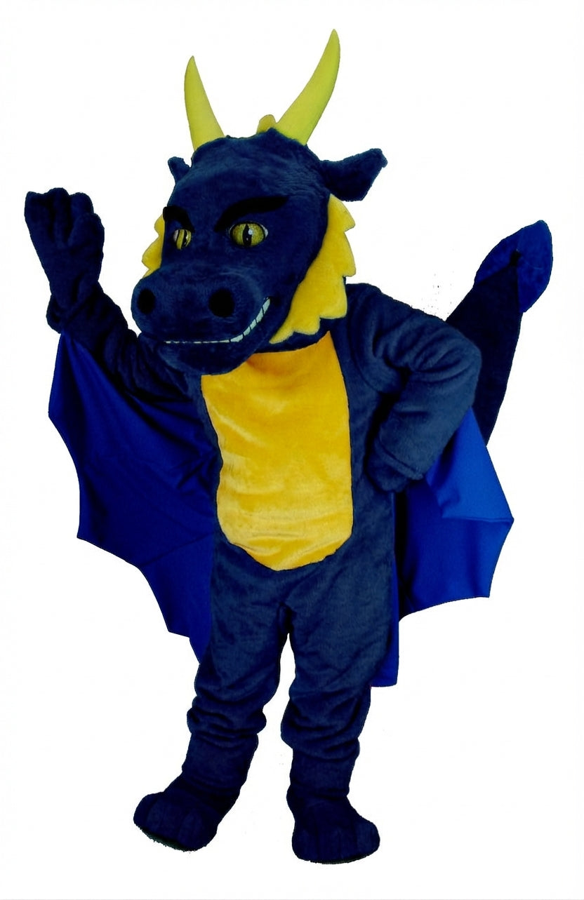 Red Dragon Mascot (Thermolite) - Short fur / Navy Blue mascot costume