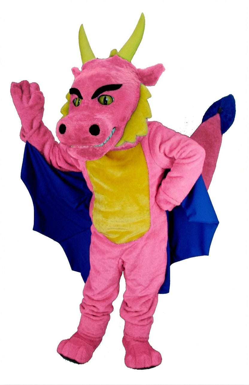 Red Dragon Mascot (Thermolite) - Short fur / Pink mascot costume