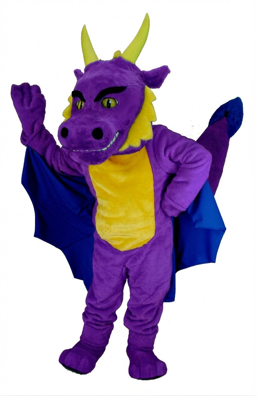 Red Dragon Mascot (Thermolite) - Short fur / Purple mascot costume