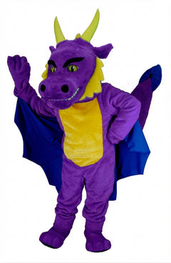 Red Dragon Mascot (Thermolite) - Short fur / Purple mascot costume