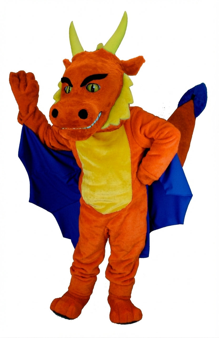 Red Dragon Mascot (Thermolite) - Short fur / Tiger Orange mascot costume