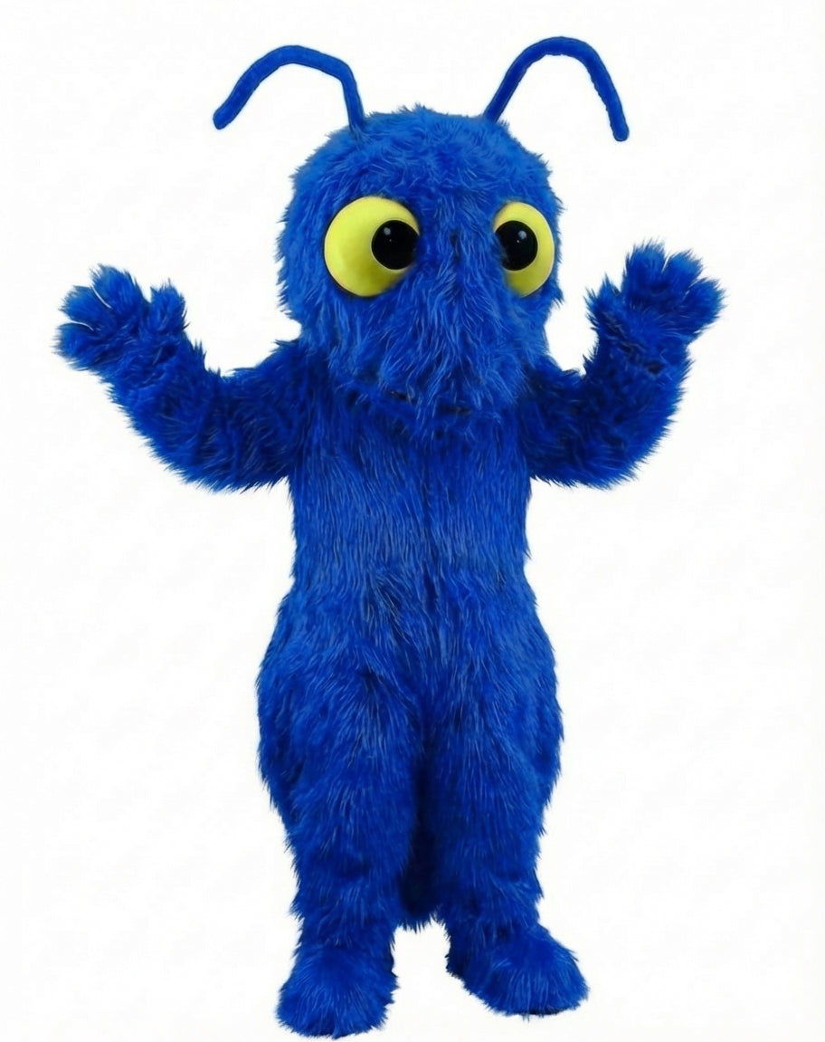Red Fire Ant Mascot (Thermolite) - Long fur / Royal Blue mascot costume