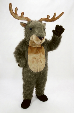 Reindeer Mascot (Polyfoam) - Long fur / Tan mascot costume