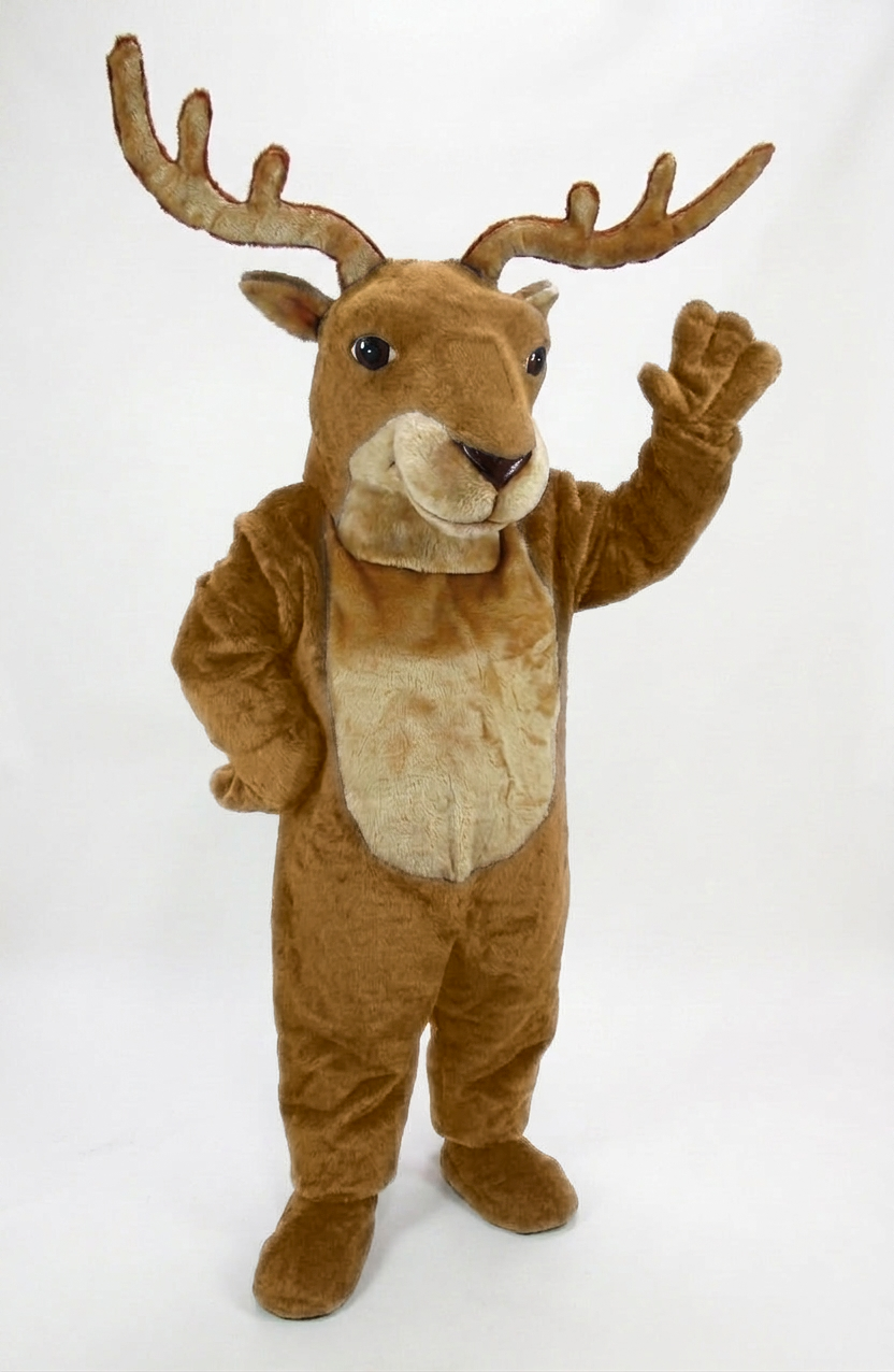 Reindeer Mascot (Polyfoam) - Short fur / Light Brown mascot costume