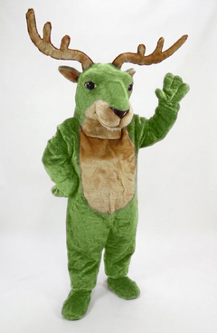 Reindeer Mascot (Polyfoam) - Short fur / Lime mascot costume