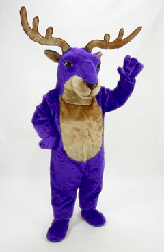 Reindeer Mascot (Polyfoam) - Short fur / Purple mascot costume