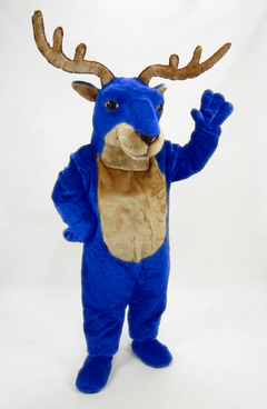 Reindeer Mascot (Polyfoam) - Short fur / Royal blue mascot costume