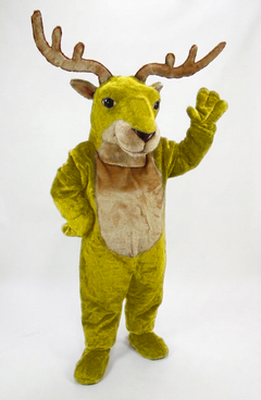 Reindeer Mascot (Polyfoam) - Short fur / Yellow mascot costume