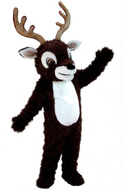 Reindeer Mascot (Thermolite) - Long fur / Dark Brown mascot costume
