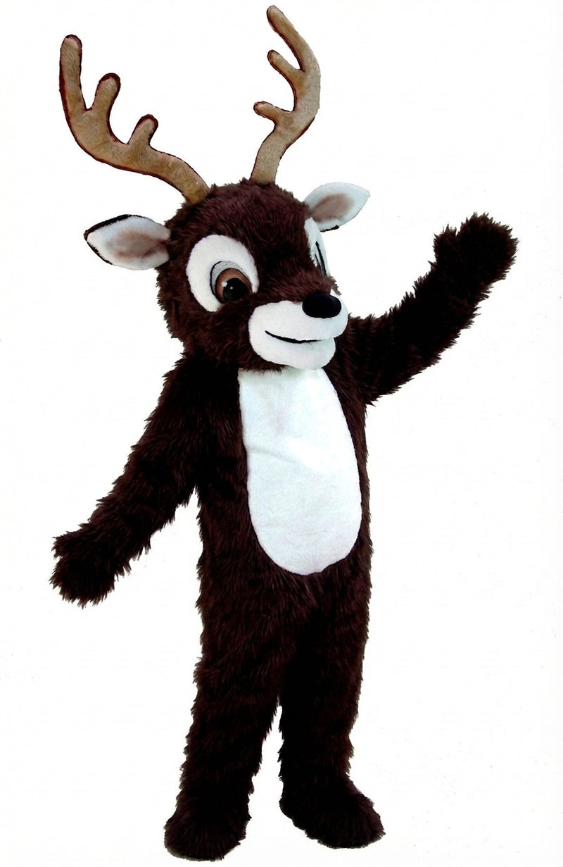 Reindeer Mascot (Thermolite) - Long fur / Dark Brown mascot costume