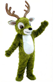 Reindeer Mascot (Thermolite) - Long fur / Lime mascot costume