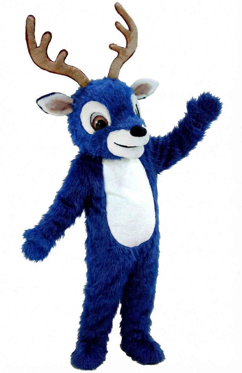 Reindeer Mascot (Thermolite) - Long fur / Royal Blue mascot costume