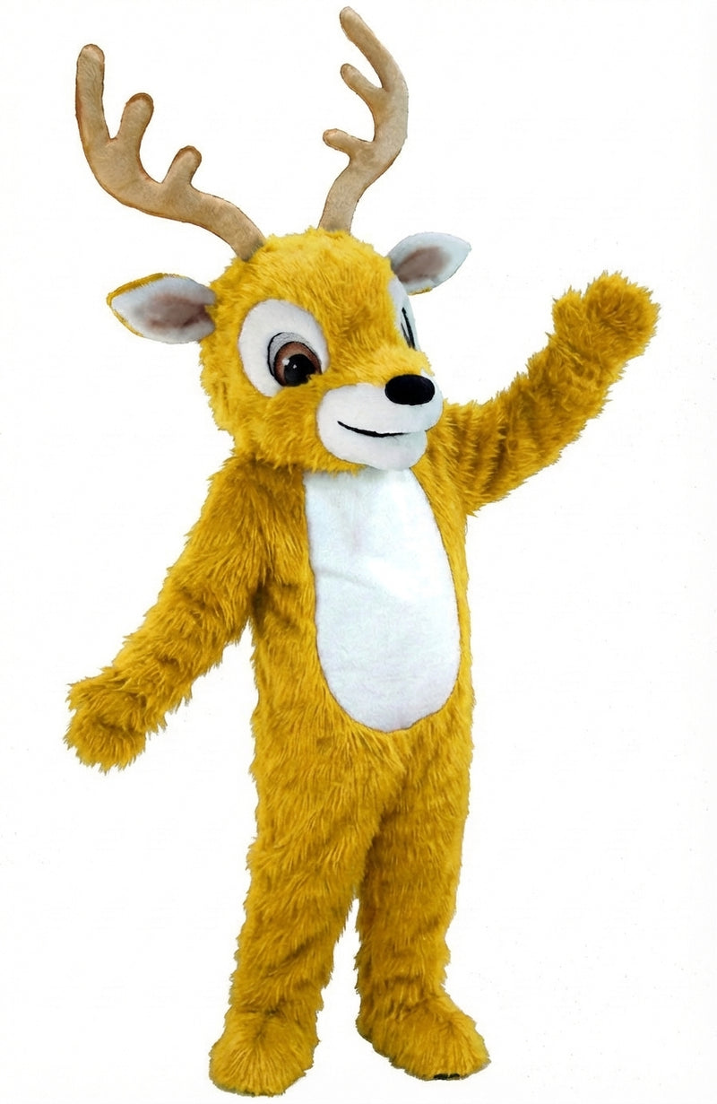 Reindeer Mascot (Thermolite) - Long fur / Yellow mascot costume