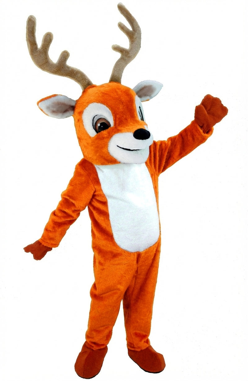 Reindeer Mascot (Thermolite) - Short fur / Bright Orange mascot costume