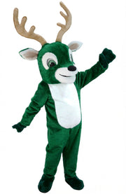 Reindeer Mascot (Thermolite) - Short fur / Green mascot costume