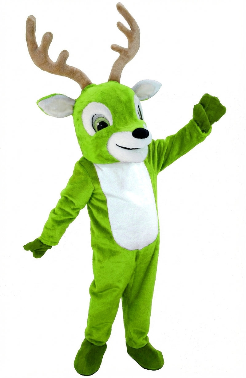 Reindeer Mascot (Thermolite) - Short fur / Lime mascot costume