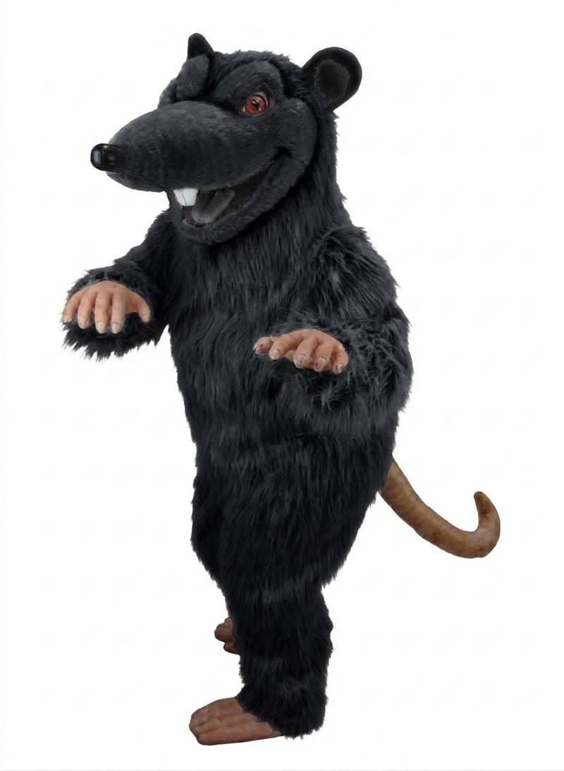 Rink Rat Mascot - Long fur / Black mascot costume